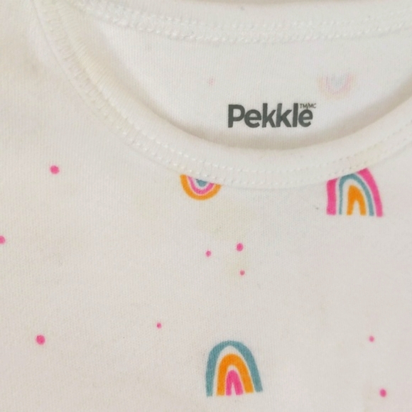 pekkle 2-pack long sleeve bodysuit diaper shirt bundle 24 months baby girl - Picture 4 of 10